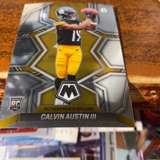 2022 panini prizm mosaic calvin Austin lll rookie football card 