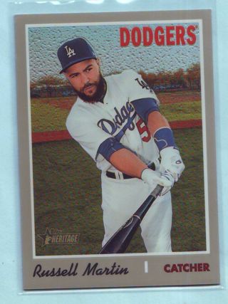  2019 Topps Heritage Russell Martin #'d 135/570 Baseball Card # THC-596 Dodgers