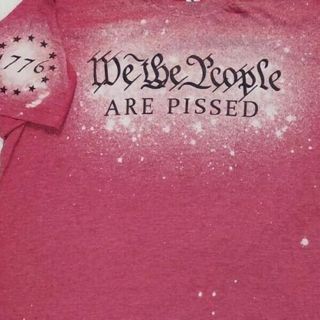 NEW We The People Are ***** Tee Women Shirt Top Patriotic Freedom Pink Small Limited