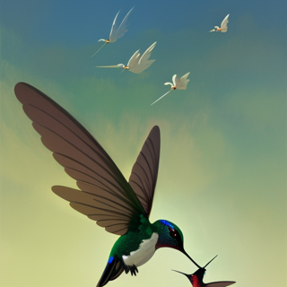 Listia Digital Collectible: Hummingbird Family