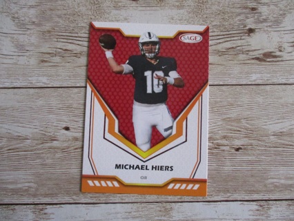 Sage Michael Hiers QB college football  trading card number 73