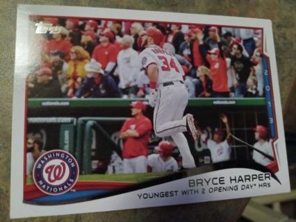 2014 TOPPS-2013 CHECKLIST BRYCE HARPER WASHINGTON NATIONALS BASEBALL CARD# 390