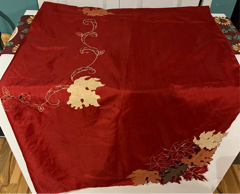 FREE: Dark Red Tablecloth 