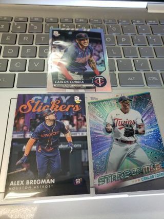 Carlos Correa/Alex Bregman Topps Baseball card lot. Houston Astros