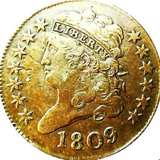 1809 Half Cent, Classic Head, Used, Little Wear,  Insured, Refundable,  Ships FREE