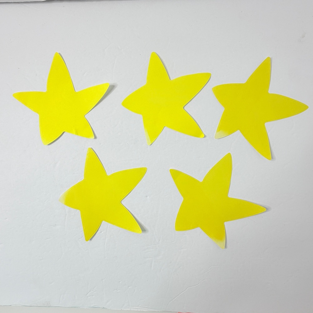 Free: Yellow Double Sided Star Card Stock Shapes 