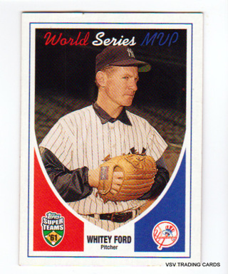 Whitey Ford, 2002 Topps World Series MVP Card #20, New York Yankees, HOFr, (LB4)