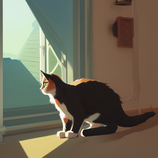 Listia Digital Collectible: Cat Looking Out Window