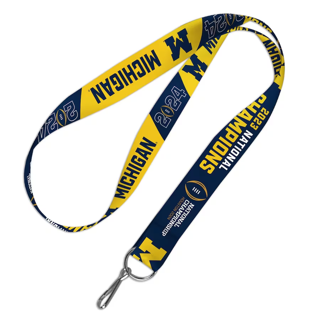 Michigan Wolverines WinCraft College Football Playoff 2023 National Champions 24" Buckle Lanyard