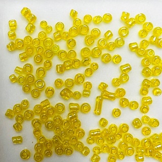 Yellow Translucent 2mm Glass Seed Beads