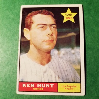 1961 - TOPPS BASEBALL CARD NO. 156 - KEN HUNT ROOKIE - ANGELS