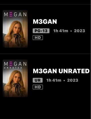 M3GAN & M3GAN (UNRATED) HD MOVIES ANYWHERE CODE ONLY (PORTS)