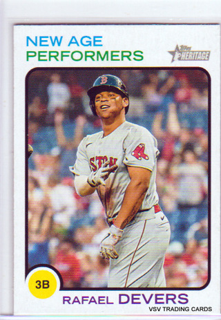 Rafael Devers, 2022 Topps Heritage New Age Performers NAP-6, Boston Red Sox, (LB1)