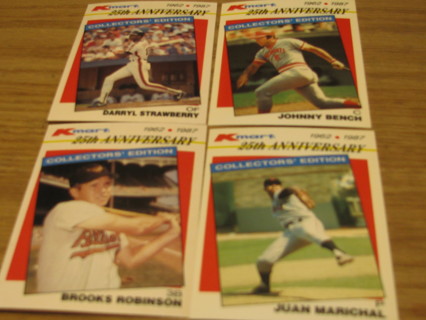 FOUR BASEBALL CARDS TOPPS 1987 