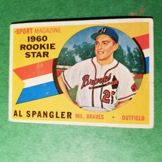 1960 - TOPPS BASEBALL CARD NO. 143 - AL SPANGLER ROOKIE - BRAVES