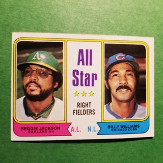 1974 - TOPPS EXMT - NRMT BASEBALL - CARD NO - 338- ALLSTAR RIGHT FIELDER,JACKSON,WILLIAMS