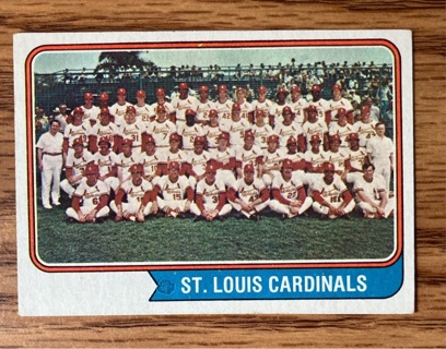 1974 Topps st. Louis Cardinals team card