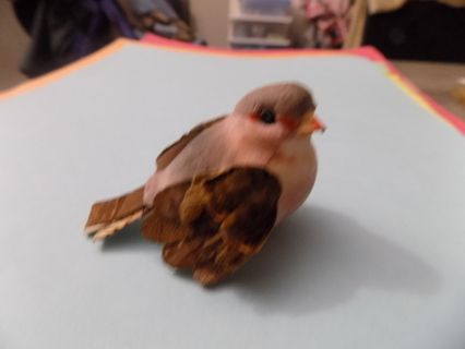Little bird with pink and brown feathers # 2 for crafting