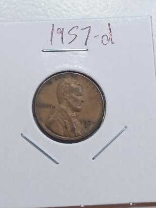 1957-D Lincoln Wheat Penny! 26