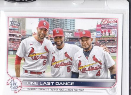 Adam Wainwright / Albert Pujols / Yadier Molina 2022 Topps Update Veteran Combos St. Louis Cardinals