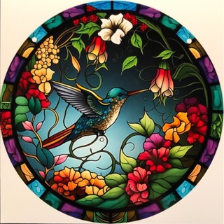 Beautiful Hummingbird - 4 x 4” MAGNET - GIN ONLY