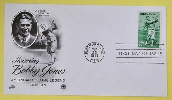 Bobby Jones First Day Cover