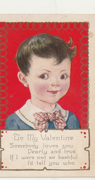 Vintage Used Postcard: Pre Linen: To My Valentine