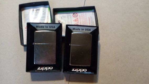 2- BRAND NEW ZIPPOS