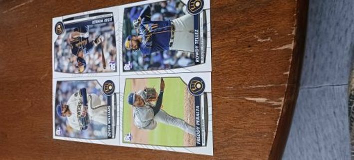 2023 Milwaukee Brewers 4 Card Lot