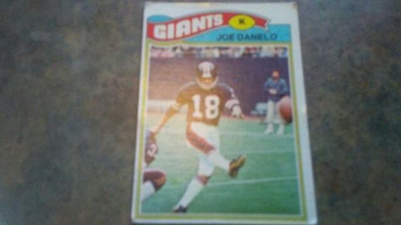 1977 TOPPS JOE DANELO NEW YORK GIANTS. FOOTBALL CARD# 346