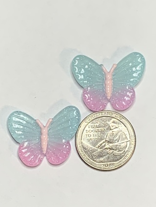 BUTTERFLIES~#18~SET OF 2 BUTTERFLIES~GLOW IN THE DARK~FREE SHIPPING!