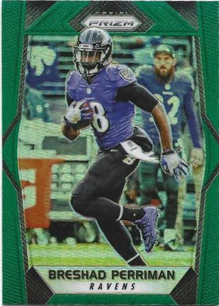 2017 PRIZM BRESHAD PERRIMAN GREEN PRIZM REFRACTOR CARD