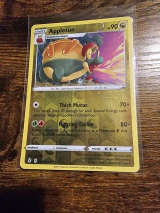 Pokemon Appletun reverse holo rare card 121/203