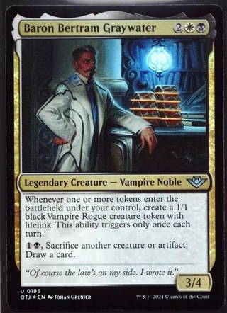 Baron Bertram Graywater - 195 Foil MTG OTJ