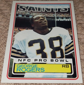 ♨️♨️ 1983 Topps George Rogers NFC Pro Bowl Football card # 117 New Orleans Saints ♨️♨️