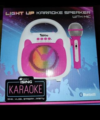Vivitar iSing Bluetooth Light-Up Karaoke Machine with Mic (Brand New)