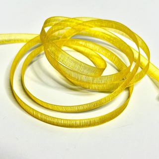 Yellow 1/4” Wide Organdy Ribbon