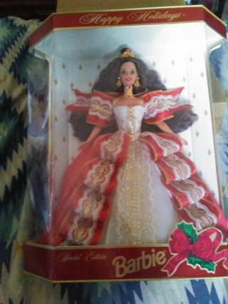 new old stock happy holiday barbie doll