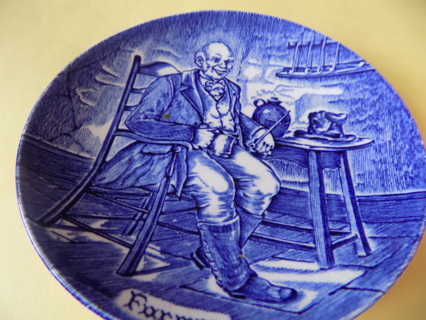 4 inch round Enoch Wedgewood TUNSTALL LTD The Farmer mini plate England