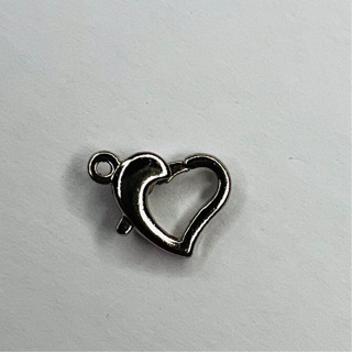 Silver Dolphin Heart Clasp Jewelry Making Supply