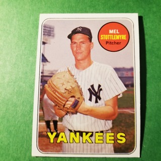 1969 - TOPPS EXMT - NRMT BASEBALL - CARD NO. 470 - MEL STOTTLEMYRE - YANKEES