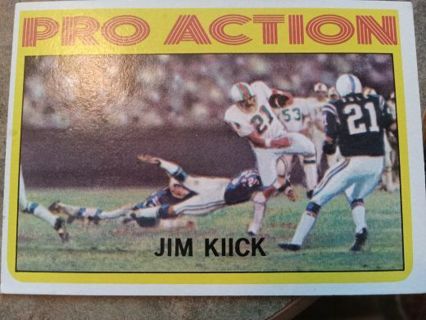 1972 TOPPS PRO ACTION JIM KIICK MIAMI DOLPHINS FOOTBALL CARD# 121