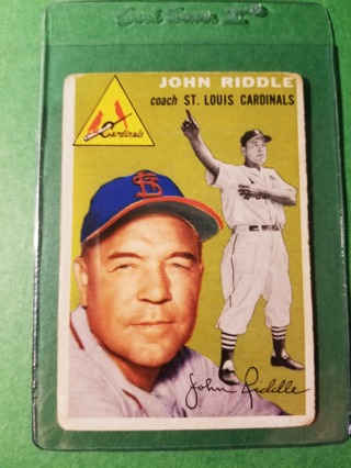 1954  - TOPPS BASEBALL CARD NO.147 - JOHN RIDDLE  - CARDINALS