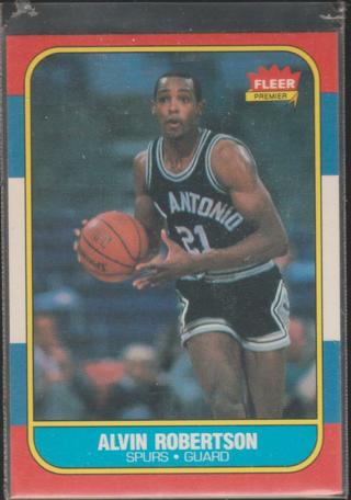 1986 Fleer Alvin Robertson #92 San Antonio Spurs