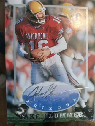 1997 SCOREBOARD AUTOGRAPH COLLECTION JAKE PLUMMER ARIZONA FOOTBALL CARD# 17