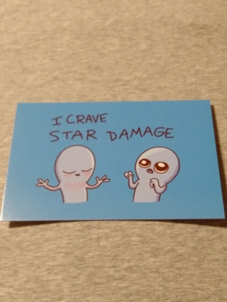 STRANGE PLANET POSTCARD - DAMAGE