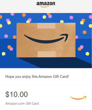 $10 Amazon E-Gift Card