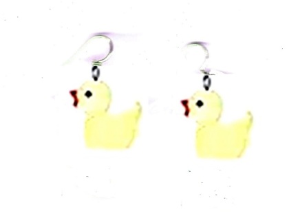 SP GLOW IN THE DARK LIGHT YELLOW DUCK EARRINGS (PLEASE READ DESCRIPTION)