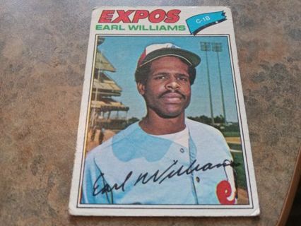 1977 TOPPS EARL WILLIAMS MONTREAL EXPOS BASEBALL CARD# 223