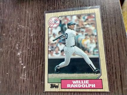 Willie Randolph Yankees 1987 Topps